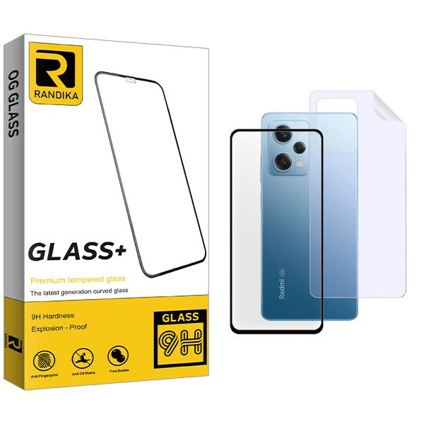 محافظ صفحه نمایش شیشه ای راندیکا مدل RK مناسب برای گوشی موبایل شیائومی Redmi Note 12 Pro به همراه محافظ پشت گوشی