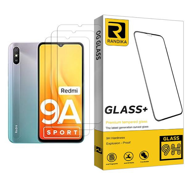 محافظ صفحه نمایش راندیکا مدل Randika Glass MIX003 مناسب برای گوشی موبایل شیائومی Redmi 9A Sport بسته سه عددی