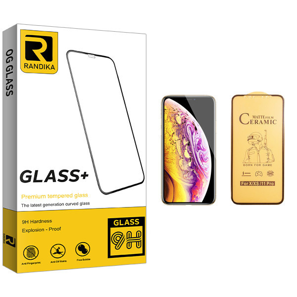 محافظ صفحه نمایش سرامیکی راندیکا مدل GLD مناسب برای گوشی موبایل اپل iPhone XS