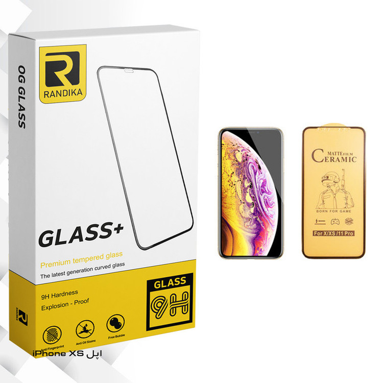 محافظ صفحه نمایش سرامیکی راندیکا مدل GLD مناسب برای گوشی موبایل اپل iPhone XS