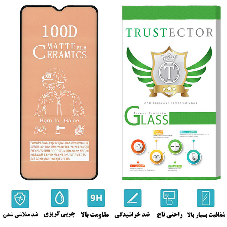 محافظ صفحه نمایش سرامیکی مات تراستکتور مدل CATA مناسب برای گوشی موبایل سامسونگ Galaxy A12