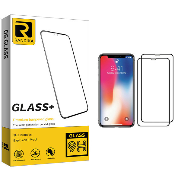 محافظ صفحه نمایش راندیکا مدل GLD مناسب برای گوشی موبایل اپل iPhone X بسته دو عددی