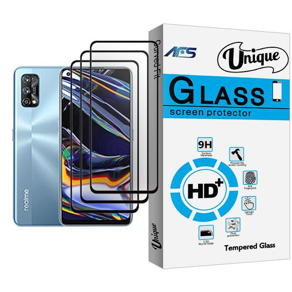 محافظ صفحه نمایش ای اف اس مدل Unique Glass MIX003 مناسب برای گوشی موبایل ریلمی 7 Pro بسته سه عددی