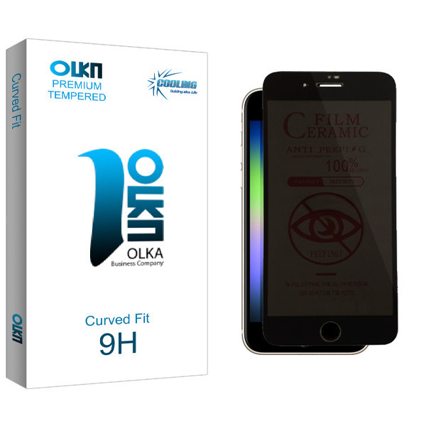 محافظ صفحه نمایش سرامیکی حریم شخصی کولینگ مدل Olka Glass CRM مناسب برای گوشی موبایل اپل iPhone Se 2022