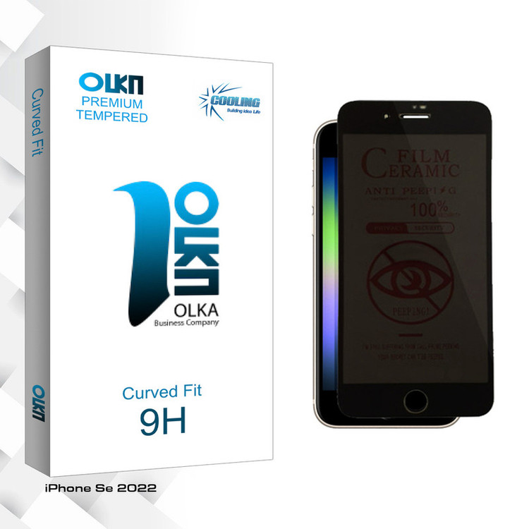 محافظ صفحه نمایش سرامیکی حریم شخصی کولینگ مدل Olka Glass CRM مناسب برای گوشی موبایل اپل iPhone Se 2022