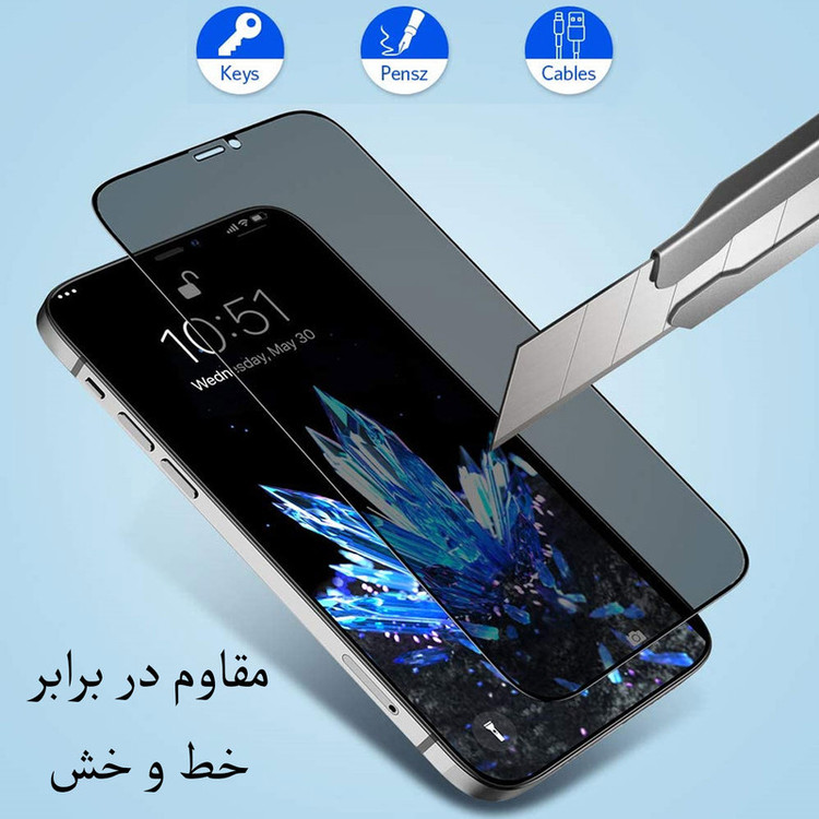 محافظ صفحه نمایش حریم شخصی مدل PRV مناسب برای گوشی موبایل اپل iPhone 12 / iPhone 12 Pro