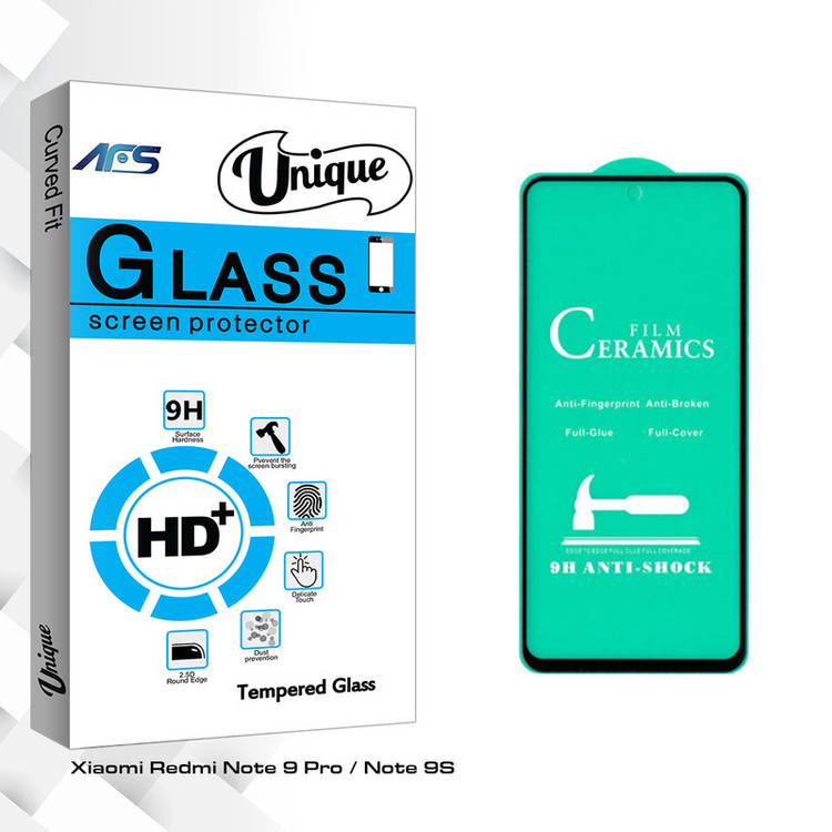 محافظ صفحه نمایش سرامیکی ای اف اس مدل Unique Glass مناسب برای گوشی موبایل شیائومی Redmi Note 9 Pro / Note 9S