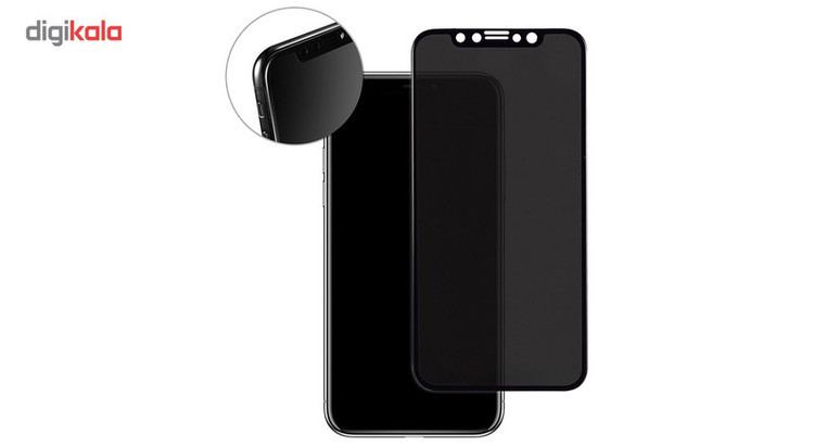 محافظ صفحه نمایش شیشه ای مدل Privacy Full Glue مناسب برای گوشی موبایل اپل آیفون X
