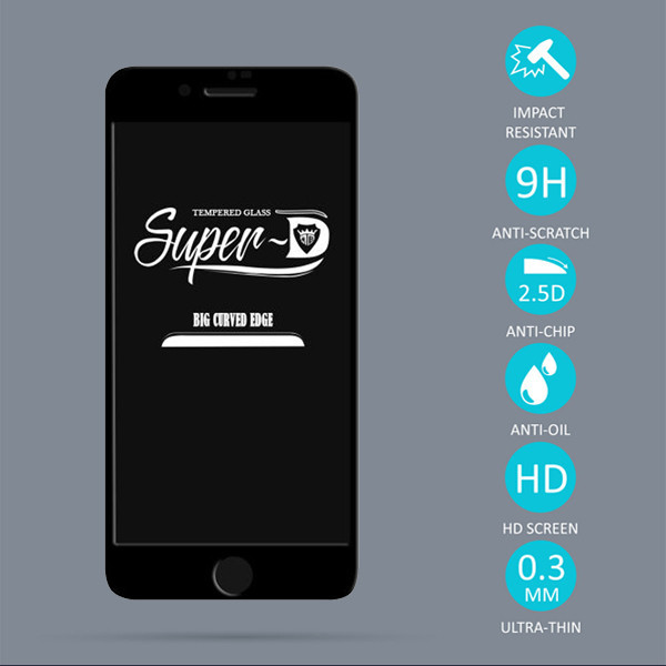 محافظ صفحه نمایش مدل SUPER-D مناسب برای گوشی موبایل اپل iPhone 8 Plus