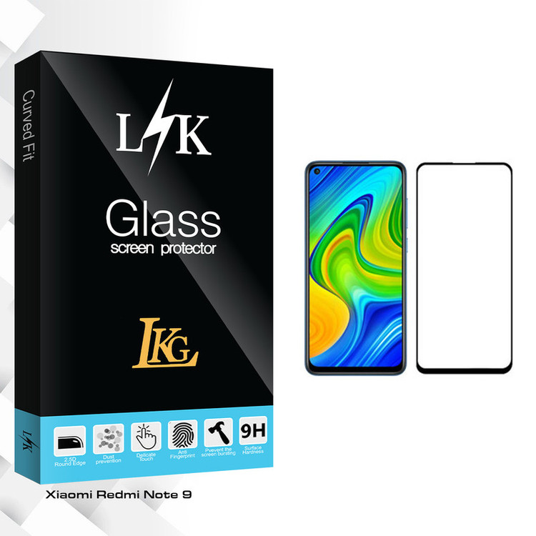 محافظ صفحه نمایش ال کا جی مدل LK Glass مناسب برای گوشی موبایل شیائومی Redmi Note 9
