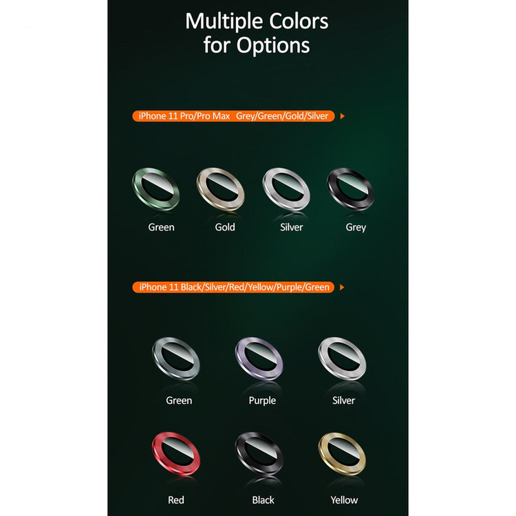 محافظ لنز دوربین مدل ring11 مناسب برای گوشی موبایل اپل Iphone 11 Pro / 11 Pro max