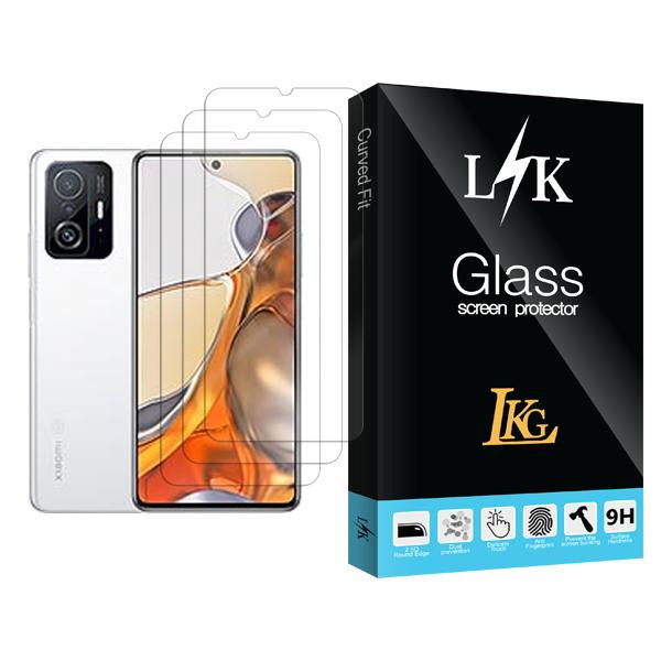 محافظ صفحه نمایش ال کا جی مدل LK Glass MIX003 مناسب برای گوشی موبایل شیائومی 11T Pro بسته سه عددی