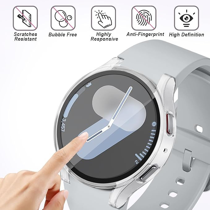 کاور گوف مدل Protector-GL مناسب برای ساعت هوشمند سامسونگ Galaxy Watch 7 44mm به همراه محافظ صفحه نمایش