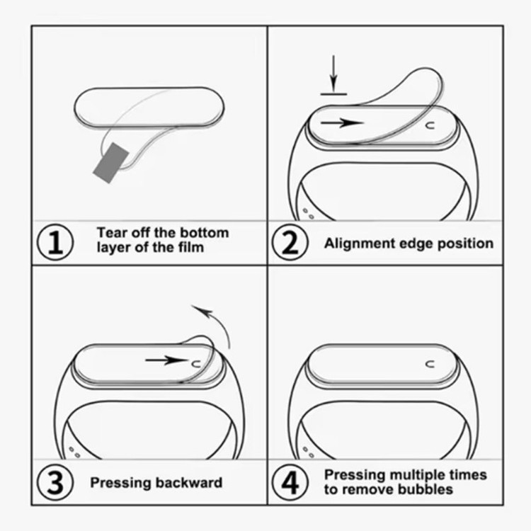 محافظ صفحه نمایش آی ویش مدل PMMA مناسب برای ساعت هوشمند شیائومی Mi Band 8 / Mi Band 9