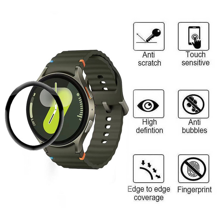 محافظ صفحه نمایش بوف مدل Full glue مناسب برای ساعت هوشمند سامسونگ Galaxy Watch 7 44mm