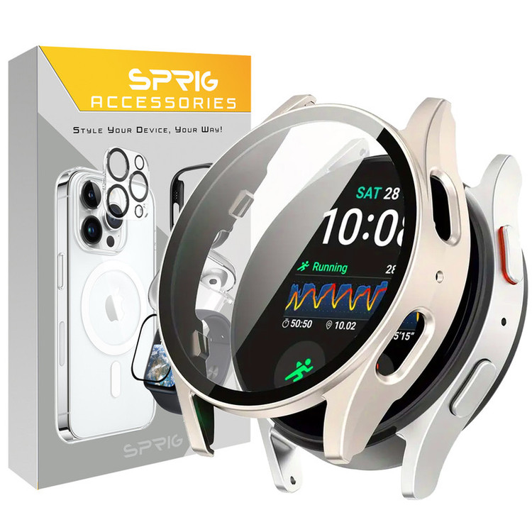 کاور مدل PC Guard Bump مناسب برای ساعت هوشمند سامسونگ Galaxy Watch 7 44mm به همراه محافظ صفحه نمایش