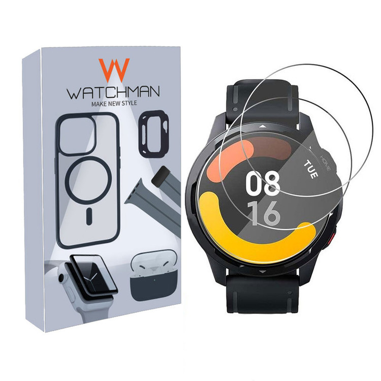 محافظ صفحه نمایش شیشه ای واچ من مدل SH-WM مناسب برای ساعت هوشمند شیائومی S1 ACTIVE بسته دو عددی