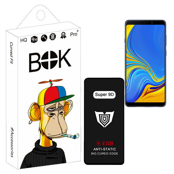 محافظ صفحه نمایش بوک مدل Super 9D Guard مناسب برای گوشی موبایل سامسونگ Galaxy a9 2018