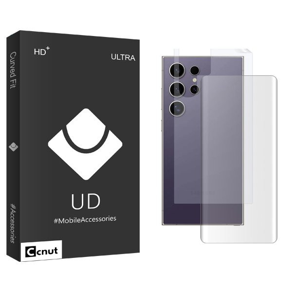 محافظ صفحه نمایش کوکونات مدل UDB UV مناسب برای گوشی موبایل سامسونگ Galaxy S24 Ultra به همراه محافظ پشت گوشی