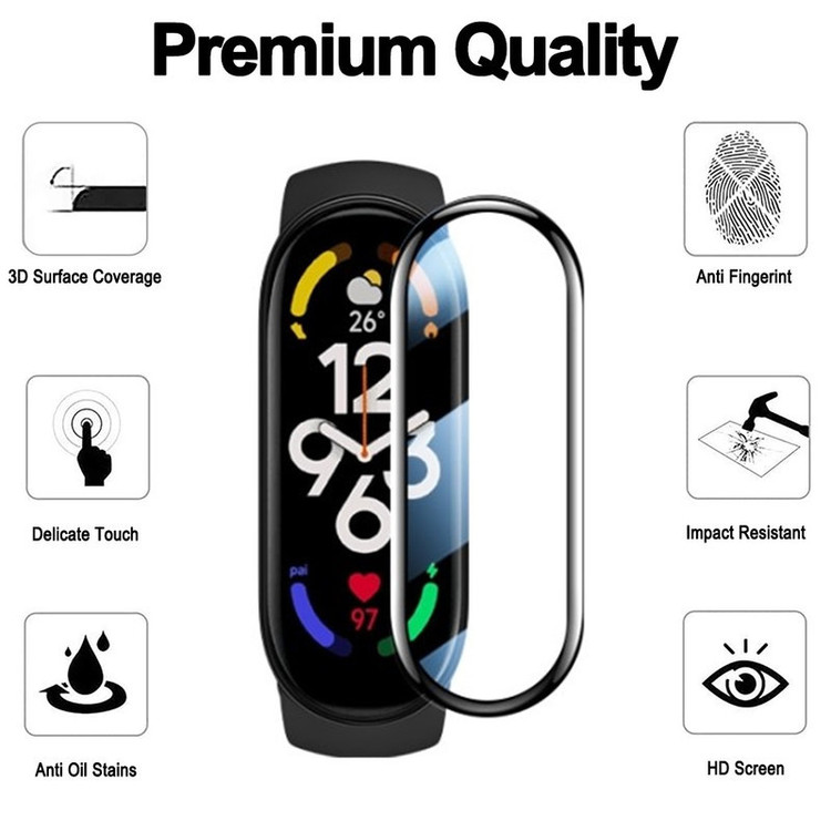 محافظ صفحه نمایش راینو مدل PMA-Mi9 مناسب برای مچ بند هوشمند شیائومی Mi Band 9 بسته 3 عددی