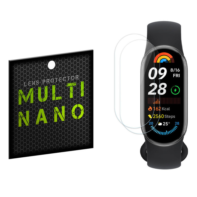محافظ صفحه نمایش مولتی نانو مدل X-S2N مناسب برای ساعت هوشمند شیائومی Smart Band 9 بسته دو عددی