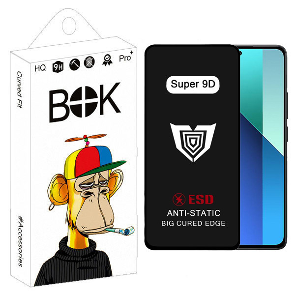 محافظ صفحه نمایش فول بوک مدل Super 9D مناسب برای گوشی موبایل شیائومی Redmi Note 13 Pro 5G / Rm Note 13 / Rm K70 / K70 Pro / K70E / Poco X6 Pro 5G / X6 5G / Note 13 Pro / Turbo 3 / Poco F6 / F6 Pro