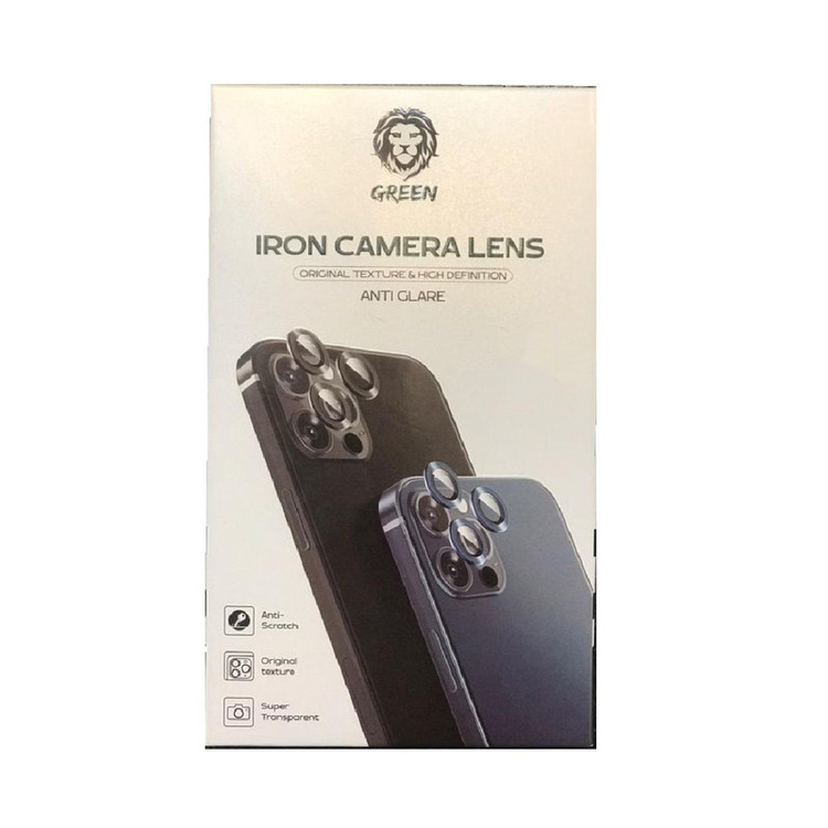 محافظ لنز دوربین گرین مدل IRON CAMERA مناسب برای گوشی موبایل اپل iPhone 13 Pro Max /iphone 13 Pro