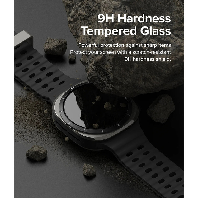 محافظ صفحه نمایش شیشه ای بادیگارد مدل Frame مناسب برای ساعت هوشمند سامسونگ Galaxy Watch Ultra