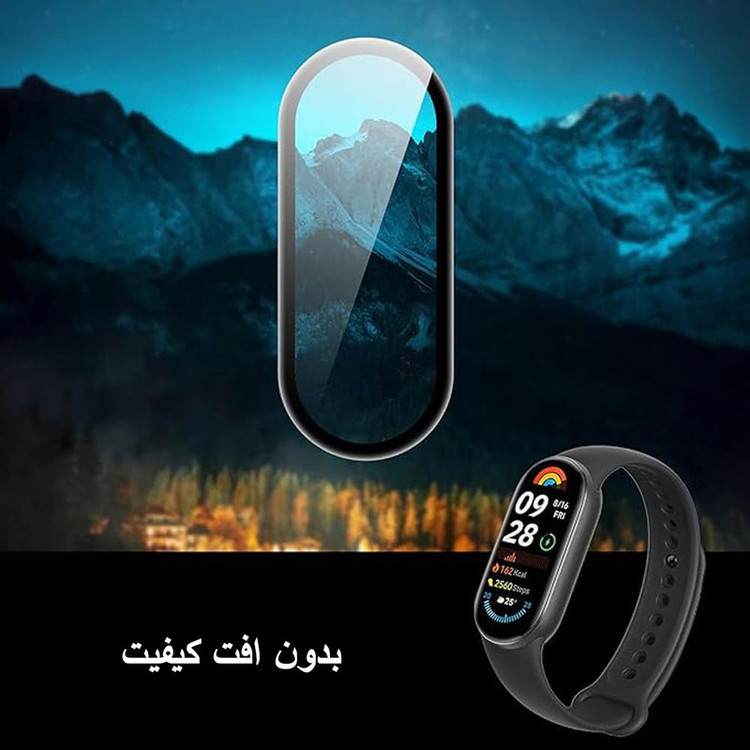 محافظ صفحه نمایش نانو پلاس مدل Pmma-PL مناسب برای ساعت هوشمند شیائومی Mi band 9 بسته دو عددی