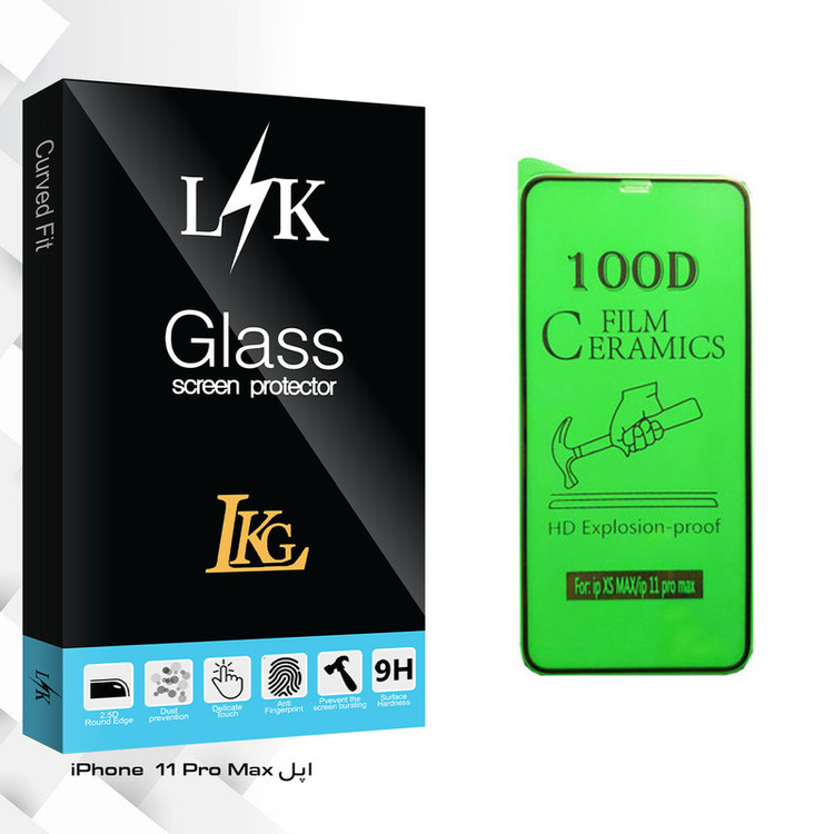 محافظ صفحه نمایش سرامیکی ال کا جی مدل LK Glass مناسب برای گوشی موبایل اپل iPhone 11 Pro Max