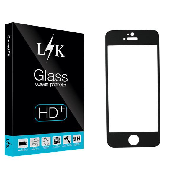 محافظ صفحه نمایش ال کی مدل Hard glass مناسب برای گوشی موبایل اپل iPhone 5S / SE / 5C