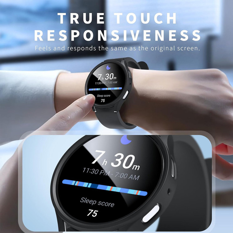 کاور هاپلایت مدل PC Bumper HL مناسب برای ساعت هوشمند سامسونگ Galaxy Watch 7 40mm به همراه محافظ صفحه نمایش