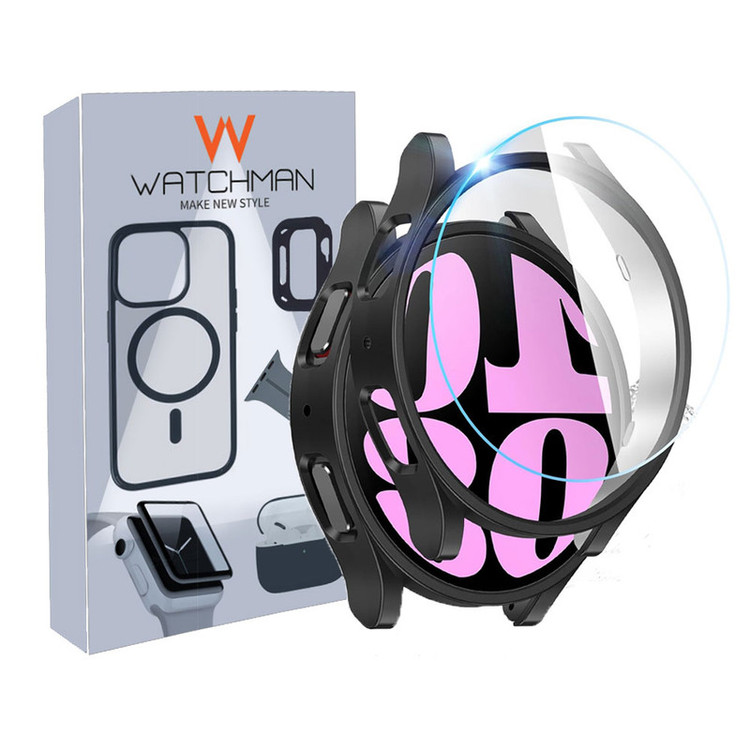 کاور واچ من مدل bumper-WM مناسب برای ساعت هوشمند سامسونگ Galaxy Watch 6 44 mm به همراه محافظ صفحه نمایش