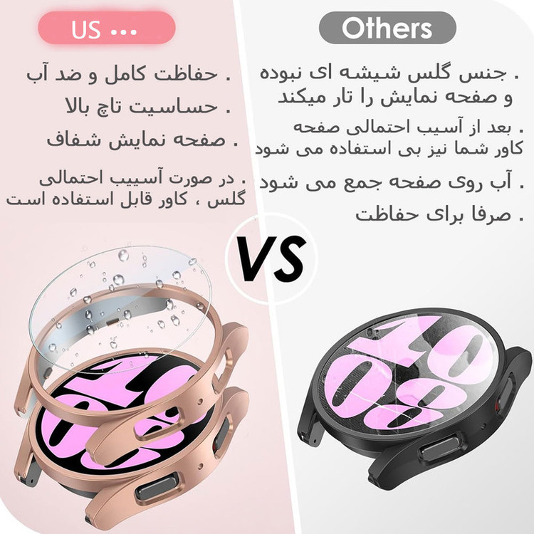 کاور واچ من مدل bumper-WM مناسب برای ساعت هوشمند سامسونگ Galaxy Watch 6 44 mm به همراه محافظ صفحه نمایش