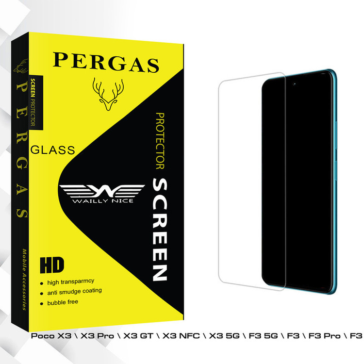 محافظ صفحه نمایش شیشه ای وایلی نایس مدل Pergas Glass MIX مناسب برای گوشی موبایل شیائومی Poco X3 \ X3 Pro \ X3 GT \ X3 NFC \ X3 5G \ F3 5G \ F3 \ F3 Pro \ F3 NFC \ X4 5G \ X4 NFC