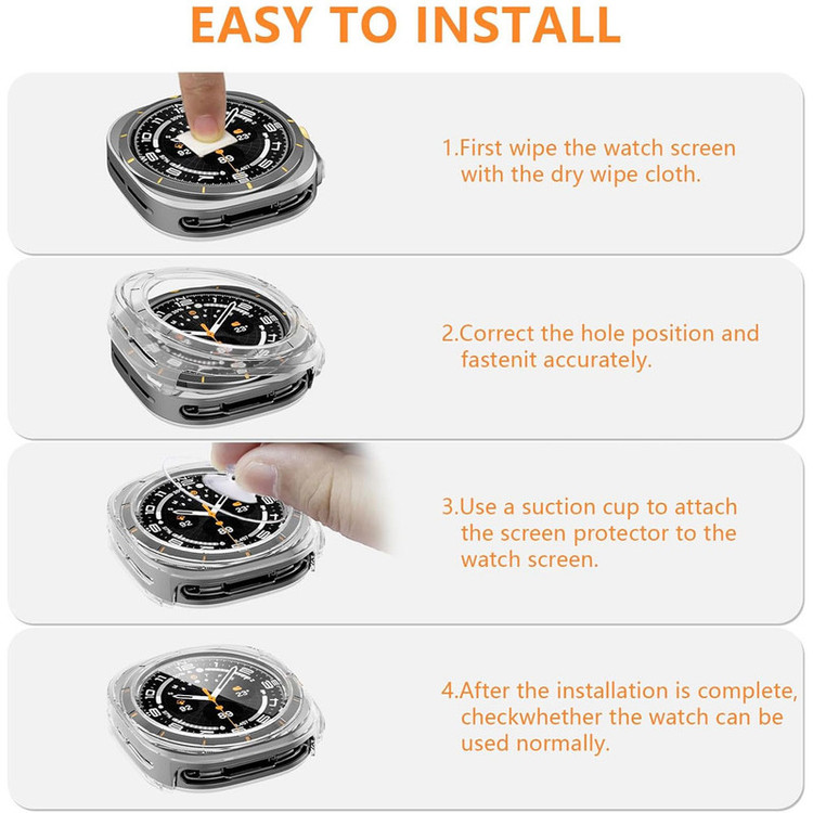 کاور واچ من مدل Ultra Cover مناسب برای ساعت هوشمند سامسونگ Galaxy Watch 7 Ultra 47 mm به همراه محافظ صفحه نمایش