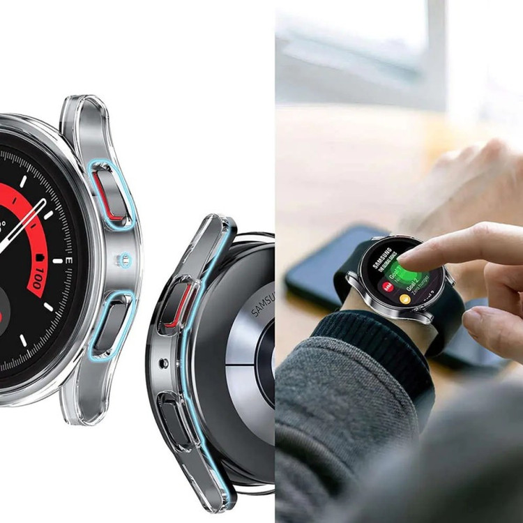 کاور مدل Tempered مناسب برای ساعت هوشمند سامسونگ Galaxy Watch 5 pro 45mm
