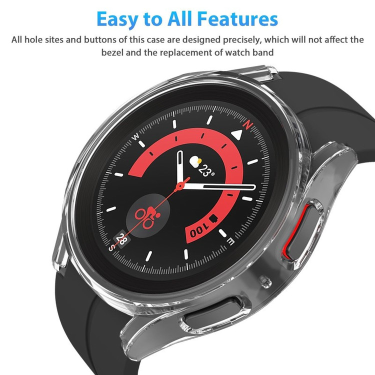 کاور مدل Tempered مناسب برای ساعت هوشمند سامسونگ Galaxy Watch 5 pro 45mm