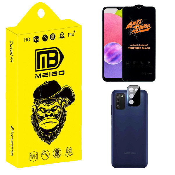 محافظ صفحه نمایش میبو مدل Transparent Antistatic مناسب برای گوشی موبایل سامسونگ Galaxy A03s به همراه محافظ لنز دوربین
