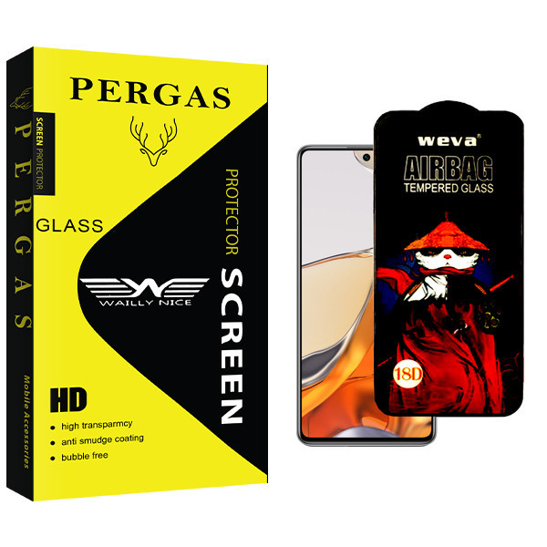 محافظ صفحه نمایش شیشه ای وایلی نایس مدل Pergas Glass AirBag مناسب برای گوشی موبایل شیائومی 11T Pro 5G 2107113SG