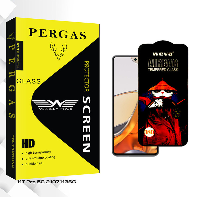 محافظ صفحه نمایش شیشه ای وایلی نایس مدل Pergas Glass AirBag مناسب برای گوشی موبایل شیائومی 11T Pro 5G 2107113SG
