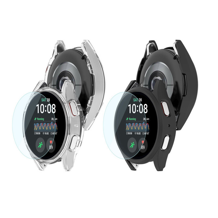 کاور هاپلایت مدل PC Bumper HL مناسب برای ساعت هوشمند سامسونگ Galaxy Watch 7 44mm به همراه محافظ صفحه نمایش