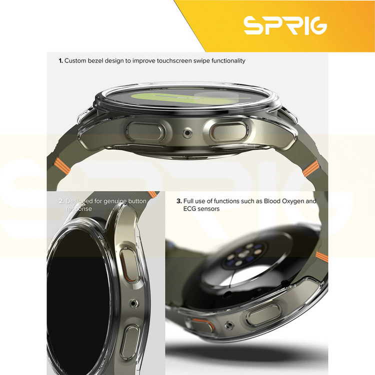 کاور اسپریگ مدل SPG-NGL مناسب برای ساعت هوشمند سامسونگ Galaxy Watch 7 40mm