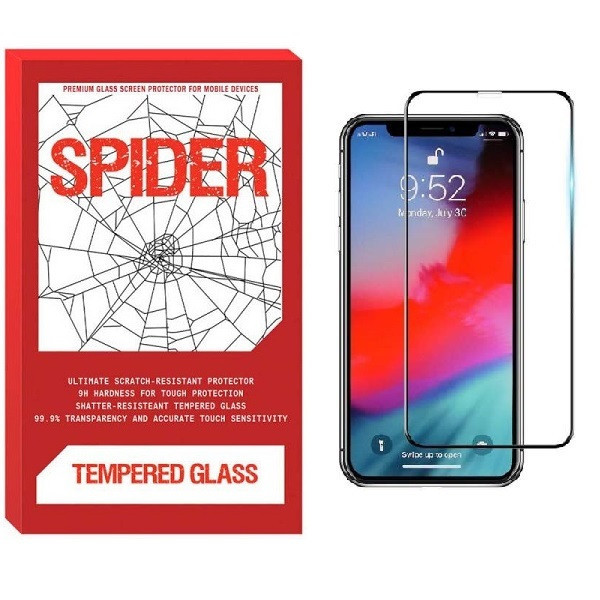 محافظ صفحه نمایش اسپایدر مدل FUL IPXR مناسب برای گوشی موبایل اپل Iphone XR