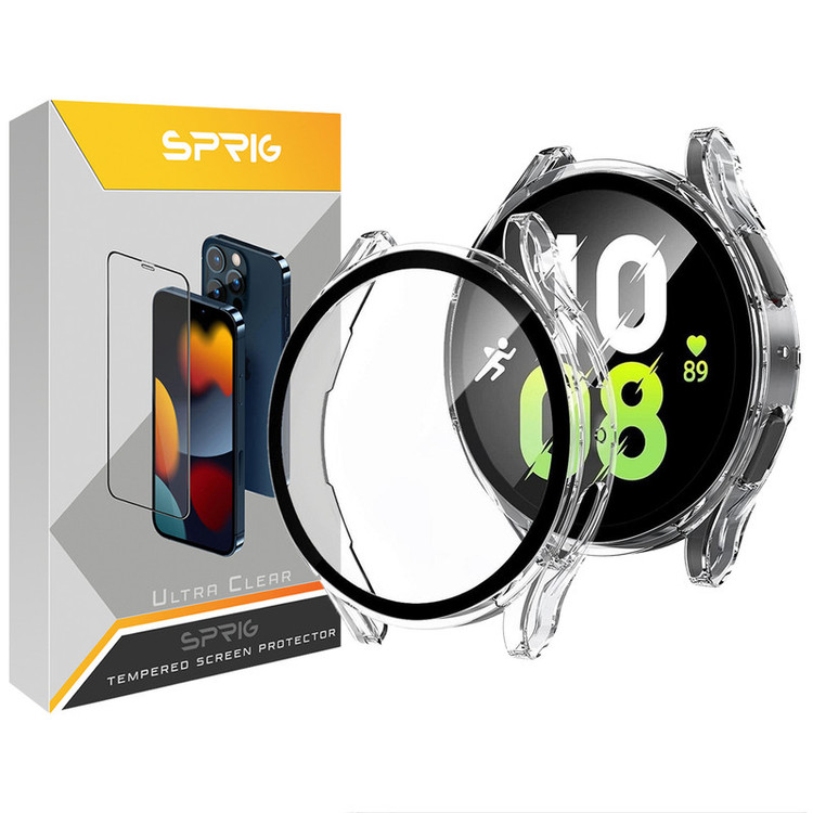 کاور اسپریگ مدل Hard Guard مناسب برای ساعت هوشمند سامسونگ Galaxy Watch 5 40mm به همراه محافظ صفحه نمایش