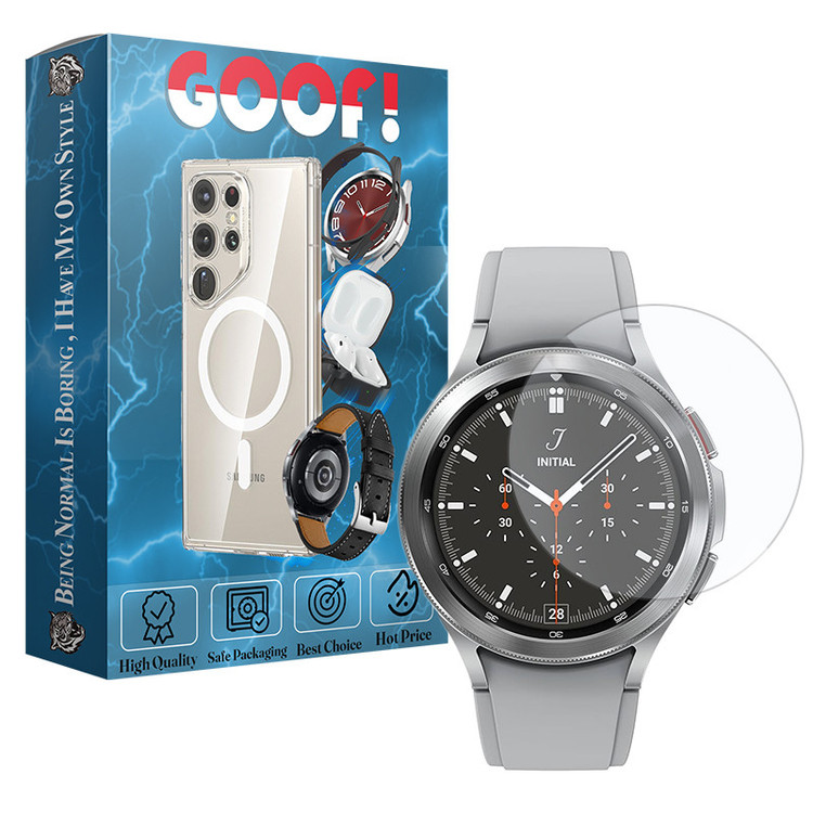 محافظ صفحه نمایش گوف مدل Glassy-G مناسب برای ساعت هوشمند سامسونگ Galaxy Watch 4 classic 46mm