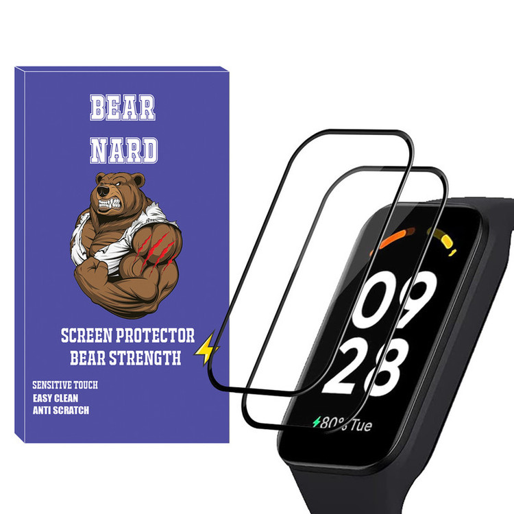 محافظ صفحه نمایش برنارد مدل Nano Pmma BR مناسب برای ساعت هوشمند شیائومی Smart Band 9 Active بسته دو عددی