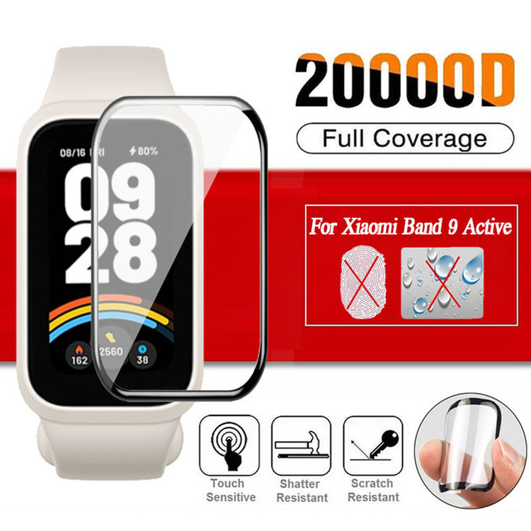 محافظ صفحه نمایش برنارد مدل Nano Pmma BR مناسب برای ساعت هوشمند شیائومی Smart Band 9 Active بسته دو عددی