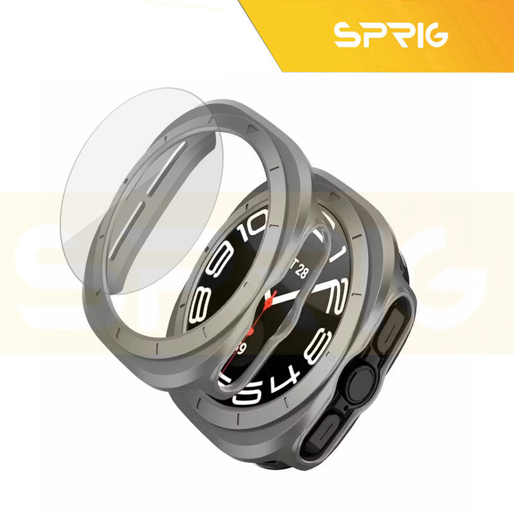 کاور اسپریگ مدل SPG Case مناسب برای ساعت هوشمند سامسونگ Galaxy Watch Ultra 47mm به همراه محافظ صفحه نمایش