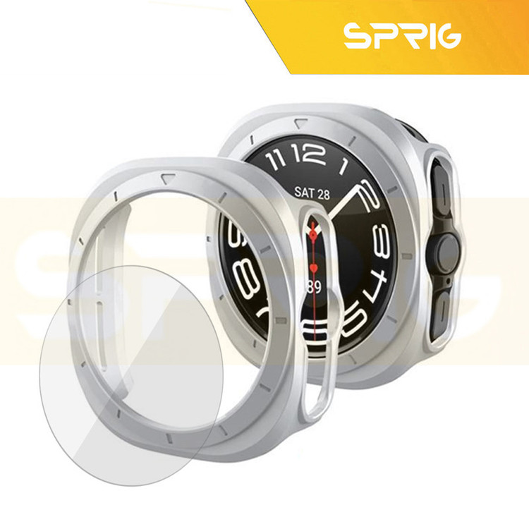 کاور اسپریگ مدل SPG Case مناسب برای ساعت هوشمند سامسونگ Galaxy Watch Ultra 47mm به همراه محافظ صفحه نمایش